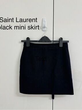 Saint Laurent Black Mini Skirt 34